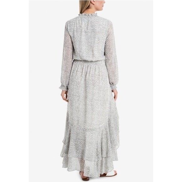 1.State Revolve Maxi Dress Jaime Shrayber Printed High-Low M Gray Leopard Print - Picture 5 of 16